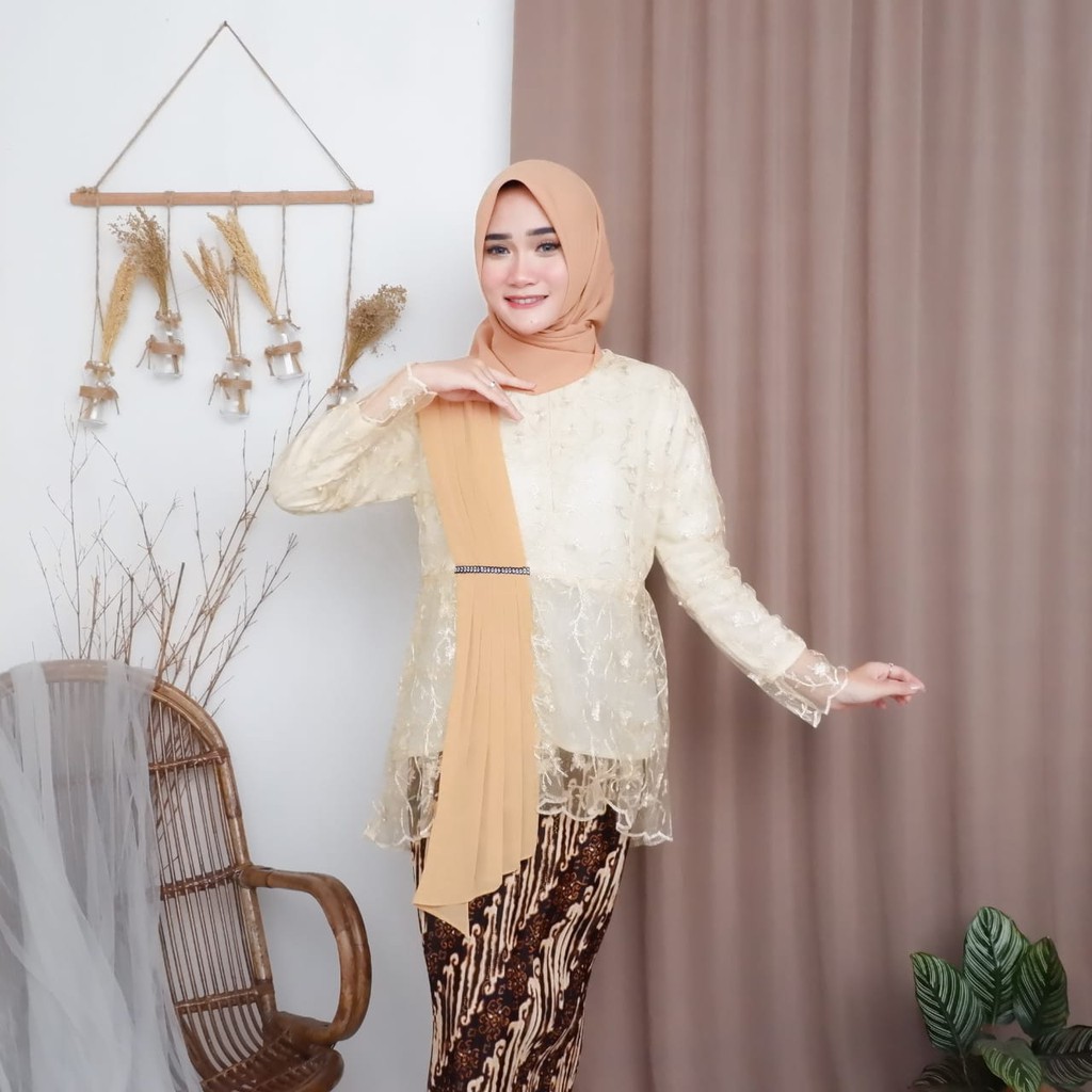 SET KEBAYA PUTRI SELENDANG+MASKER Murah