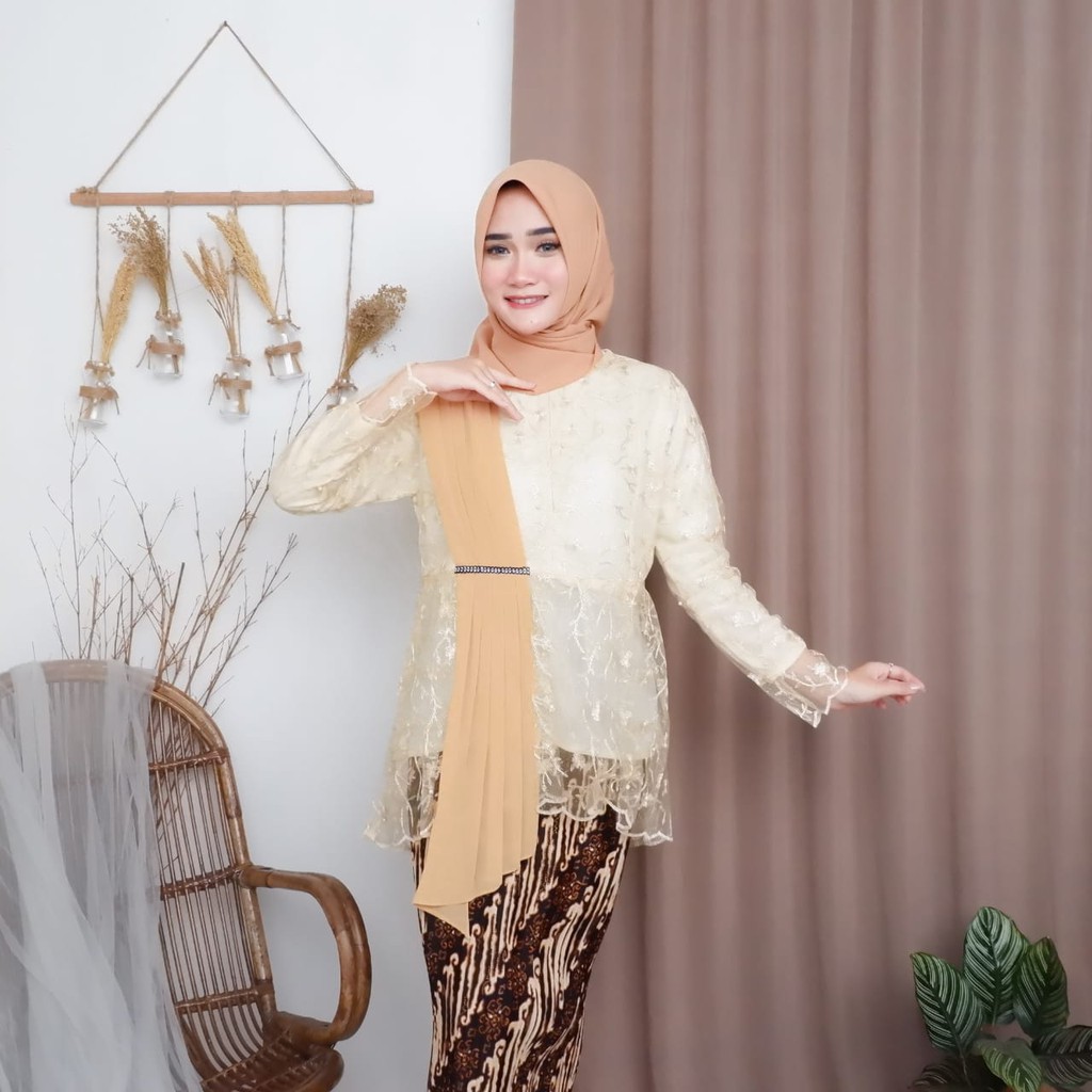 SET KEBAYA PUTRI SELENDANG+MASKER