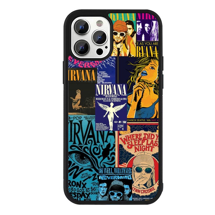 Casing Case iPhone 15 14 13 12 11 X XR 8 7 SE Mini Pro Max Aesthetic Nirvana S0041