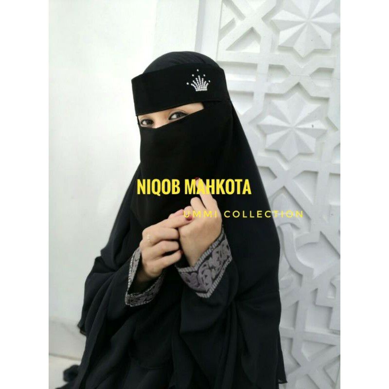 Niqab Bandana Mahkota Niqob Cadar Siffon