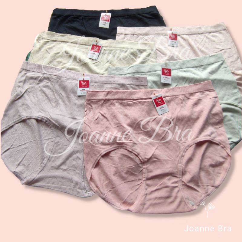 Elena Celana Dalam Jumbo Highwaist Wanita E 985 Katun Nylon - CD Fit bb 85kg Lembut Elastis Nyaman P