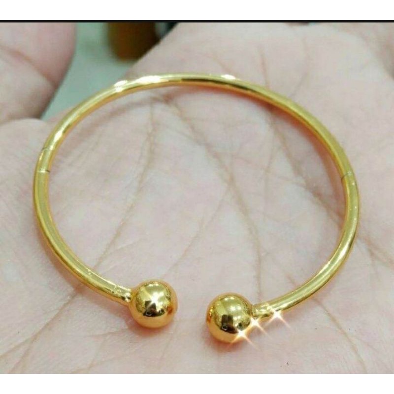 GELANG ANAK 1 SAMPAI 3TAHUN  MOTIF BOLA POLOS BAHAN COIN