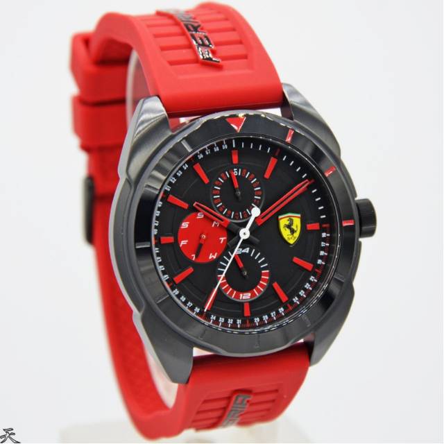 Jam Tangan Pria Ferrari 0830576 Digital Rubber Karet Original Murah
