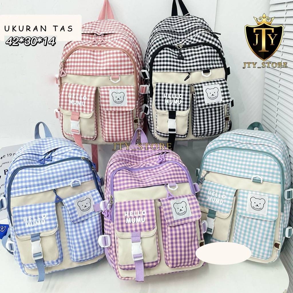 Tas Ransel Tas Punggung Sekolah SD SMP SMA Backpack Fashion Wanita Tas Anak Perempuan -216