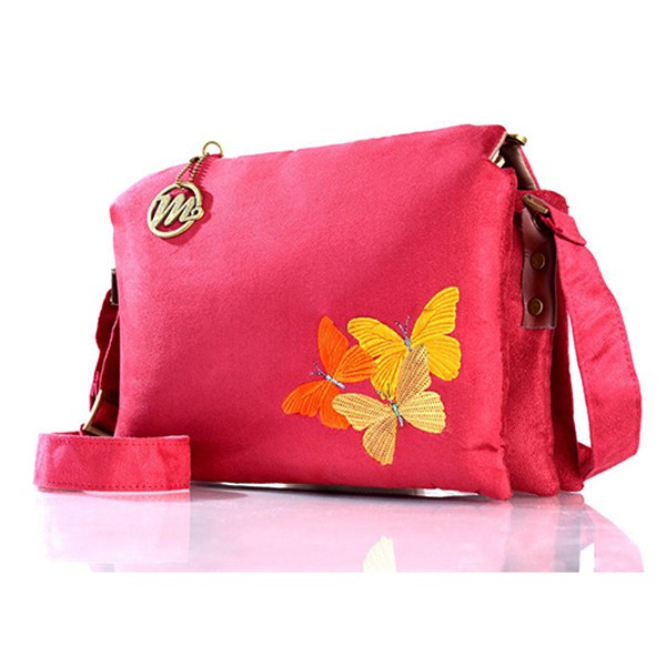 Tas Selempang Wanita Mokamula Feeble Bordir Maroon Agts, Sling Bag Etnik Handmade