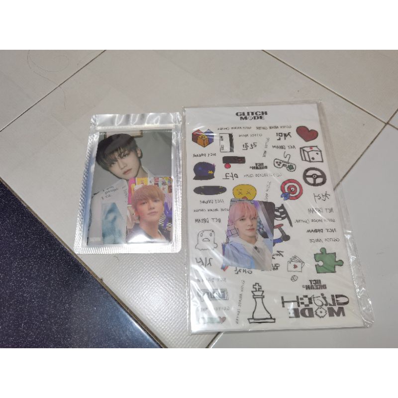 WTS READY STOCK TATTOO LUGGAGE JENO 4X6 JAEMIN MD GLIMO GLITCH MODE NCT DREAM POP UP STORE