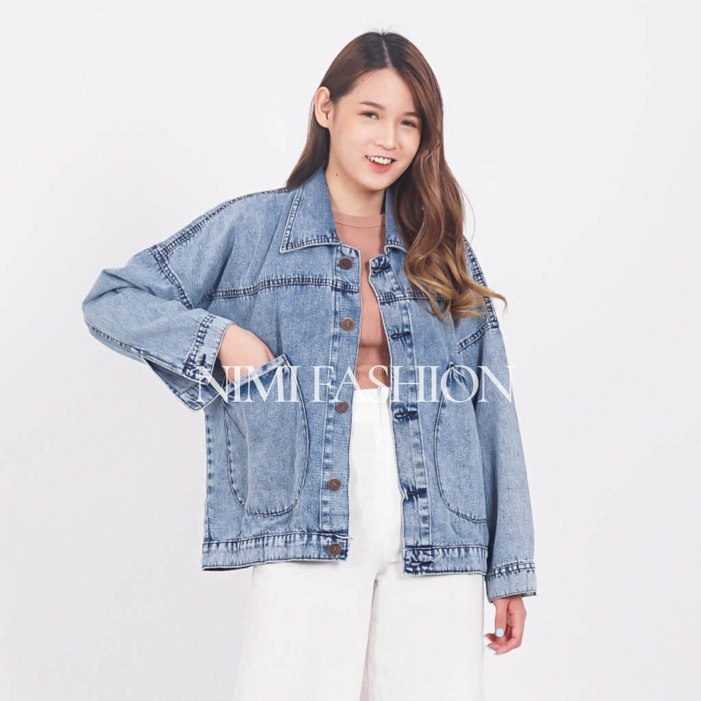 Jaket Oversize Wanita / Jaket Jeans Wanita / Jaket Denim Wanita