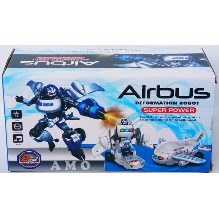 Mainan Anak Edukasi Pesawat Robot 2IN1 AIRBUS REFORMATION ROBOT 8995 ST - Kado Hadiah Mainan Anak Laki-laki Usia 2 3 4 5 6 7 Tahun Edukasi