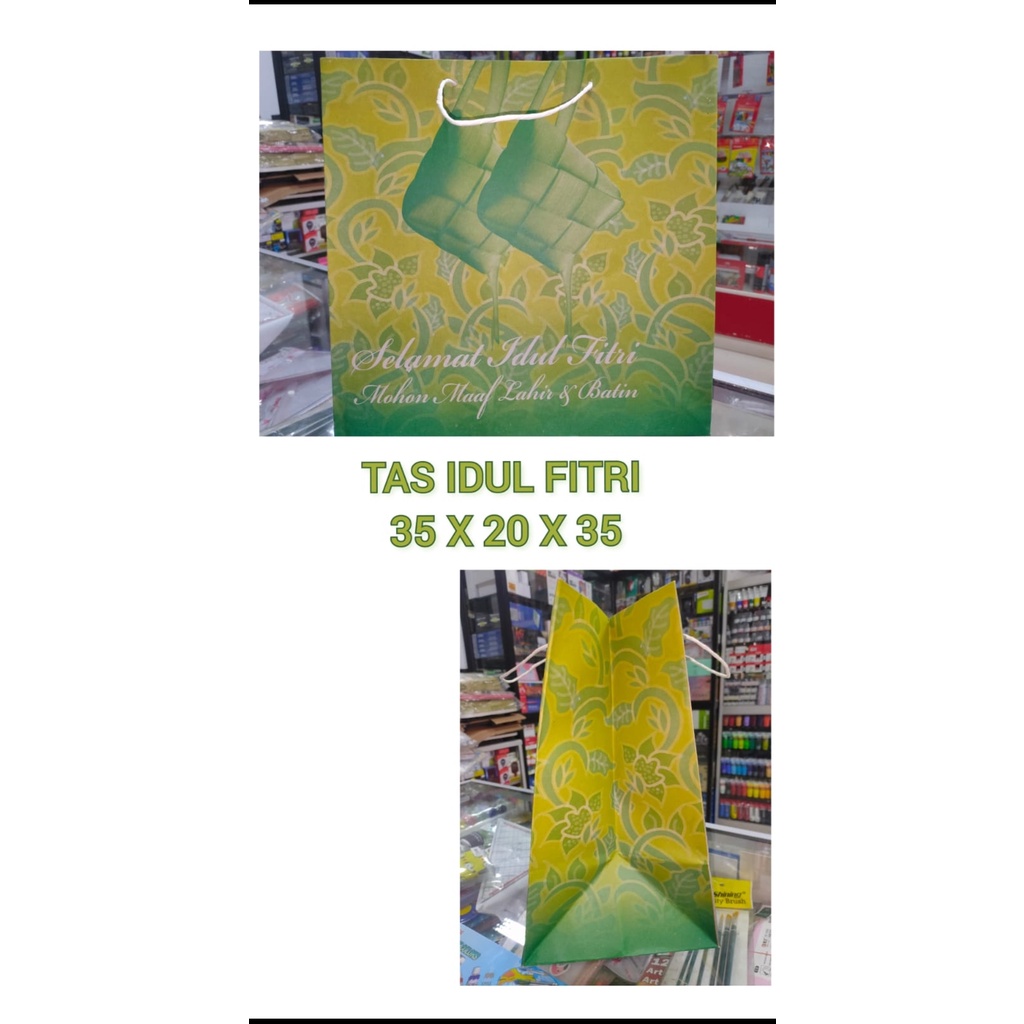 

shopping bag lebaran idul fitri 35x 35 x 20 cm satuan kertas