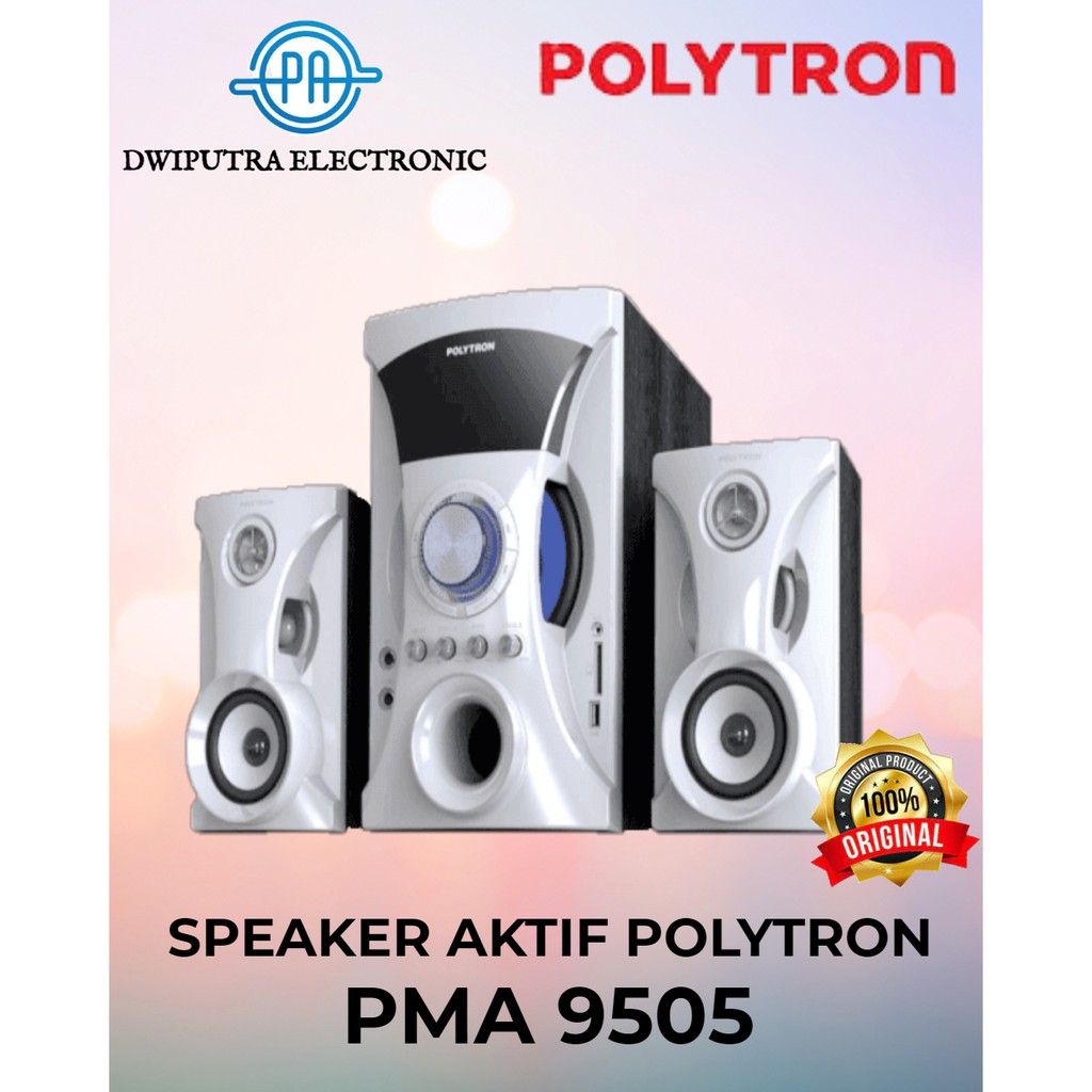 SPEAKER POLYTRON PMA 9525 / PMA9525 [BLUETOOTH / USB / KARAOKE / RADIO ] (GARANSI RESMI)