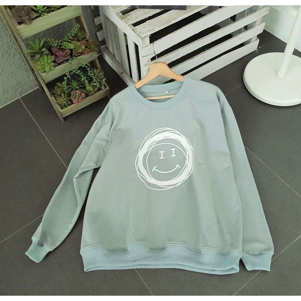 Sweater Oversize Wanita Smile XXL LD 130