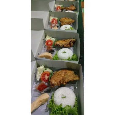 paket nasi box ayam kampung goreng