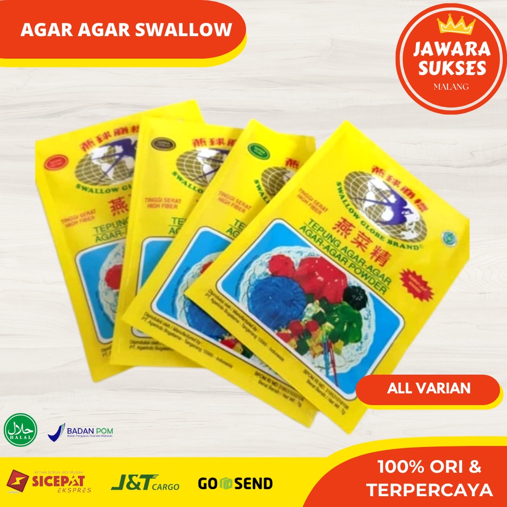 

Agar Agar Swallow Globe ALL VARIAN | Dunia Agar-agar Bening / Plain / Merah / Hijau / Coklat
