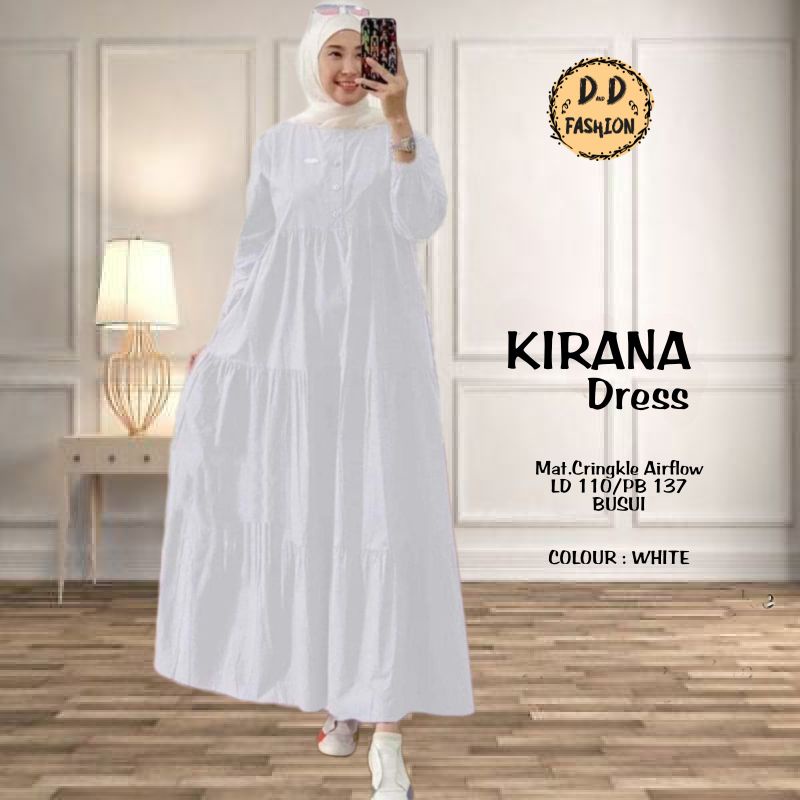 KIRANA GAMIS WANITA MATERIAL CRINGKLE AIRFLOW BAHAN ADEM TERBARU BY DnD