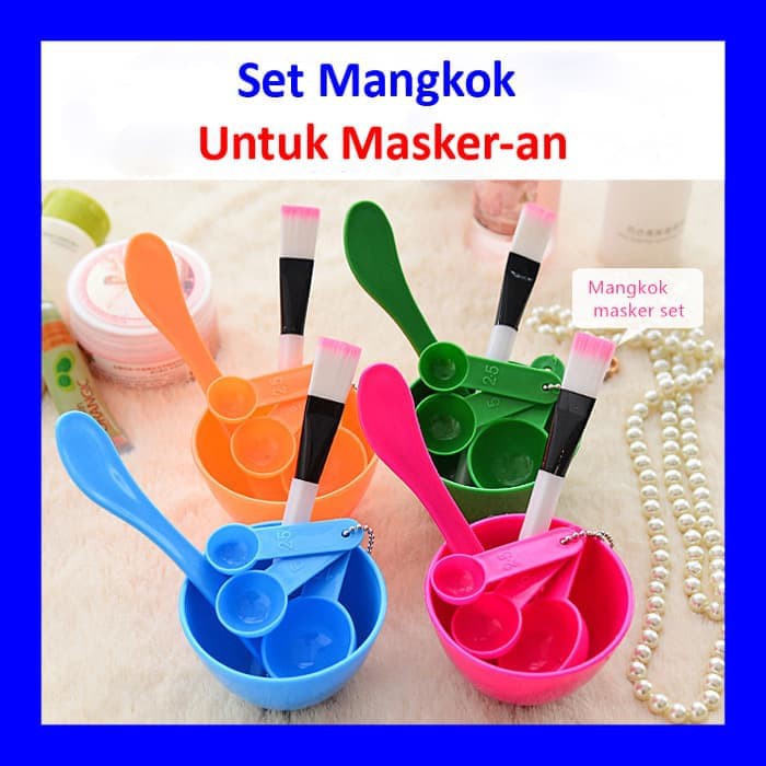 SEPAKET - ALAT MASKER KOSMETIK/MANGKOK MASKER SET/KUAS