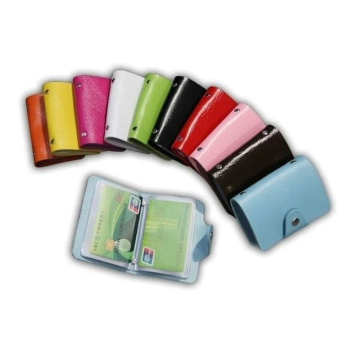 Dompet Kartu Nama Tempat Kredit ATM Card Holder  Souvenir KTP 24 Slot