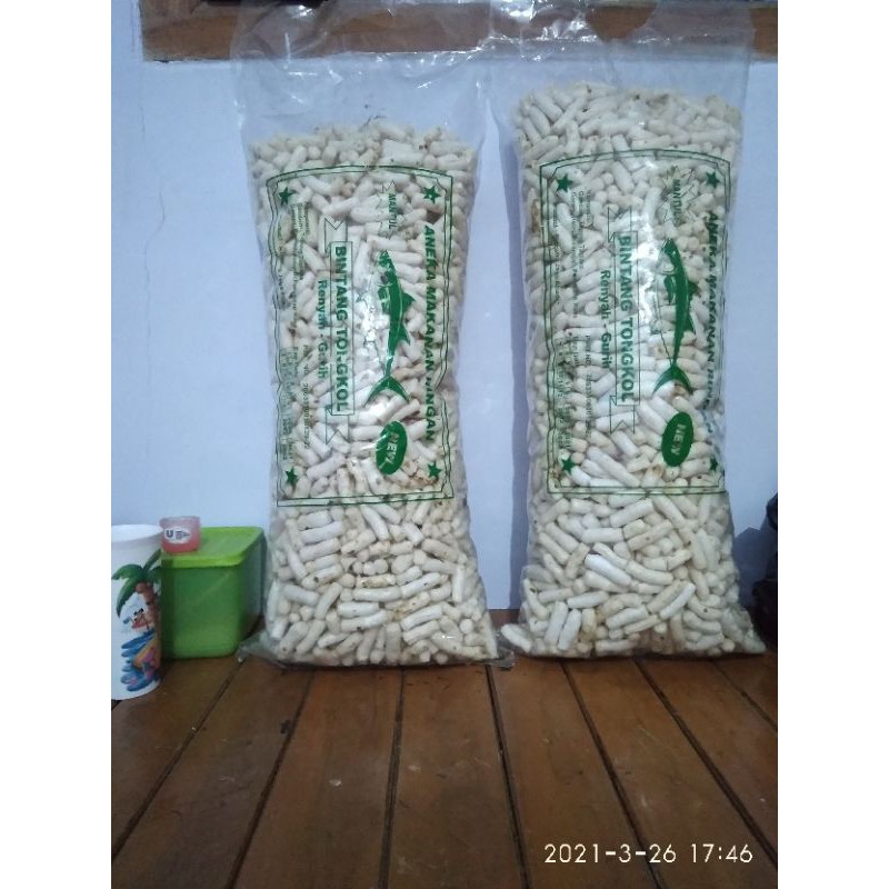 

kerupuk bintang tongkol 500 gram rasa Lombok cabai hijau