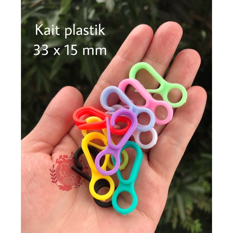 [10 pcs] Kait Plastik kokot piting Gantungan kait Plastik warna warni gantungan kait masker murah