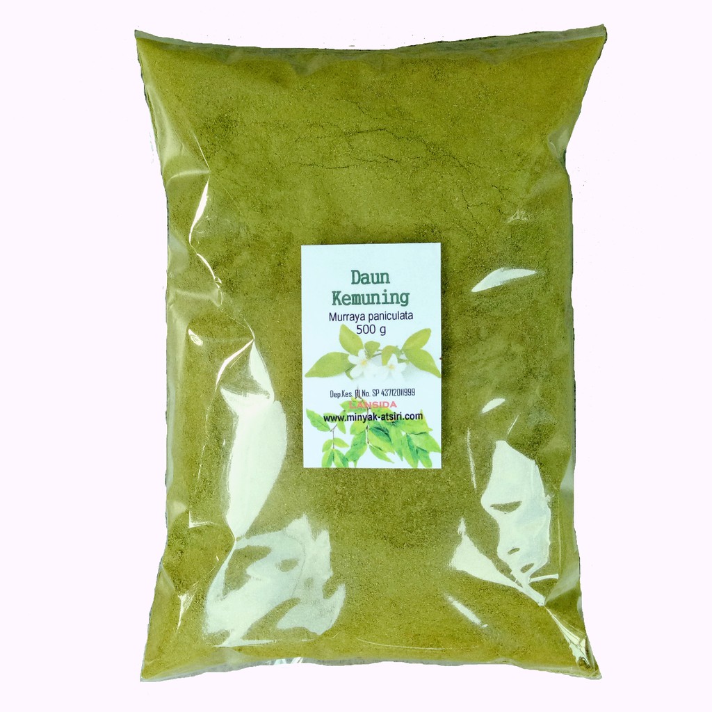 Serbuk Daun Kemuning 500 g | Murraya paniculata Powder | Simplisia Bubuk Kamuning Kumuning