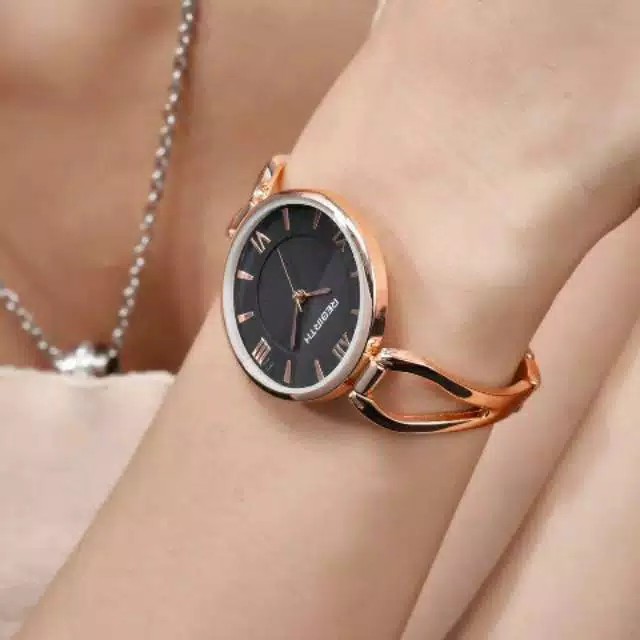 Grosiran Jam Tangan Wanita Rebirth 11029FK Analog Strap Stainless Steel Free Box Original dan Baterai (COD)