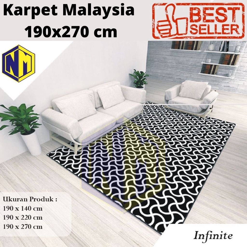 Karpet Malaysia ukuran 270x190 cm motif minimalis harga grosir murah banget