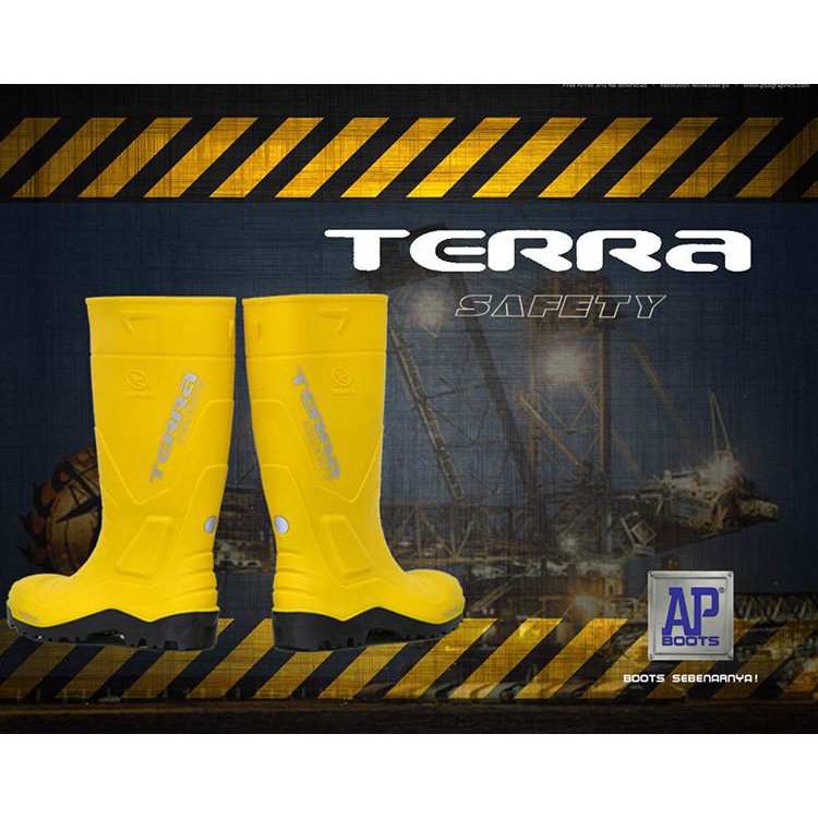 ap boots safety APD terra S4 boot sepatu keselamatan kerja + steel toe cap besi