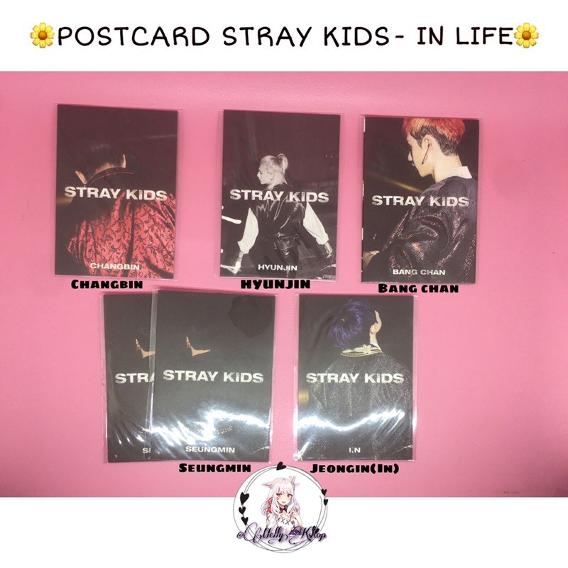 [BENEFIT POSTCARD] STRAY KIDS ALBUM IN LIFE HYUNJIN SEUNGMIN BANG CHAN CHANGBIN JEONGIN IN FELIX