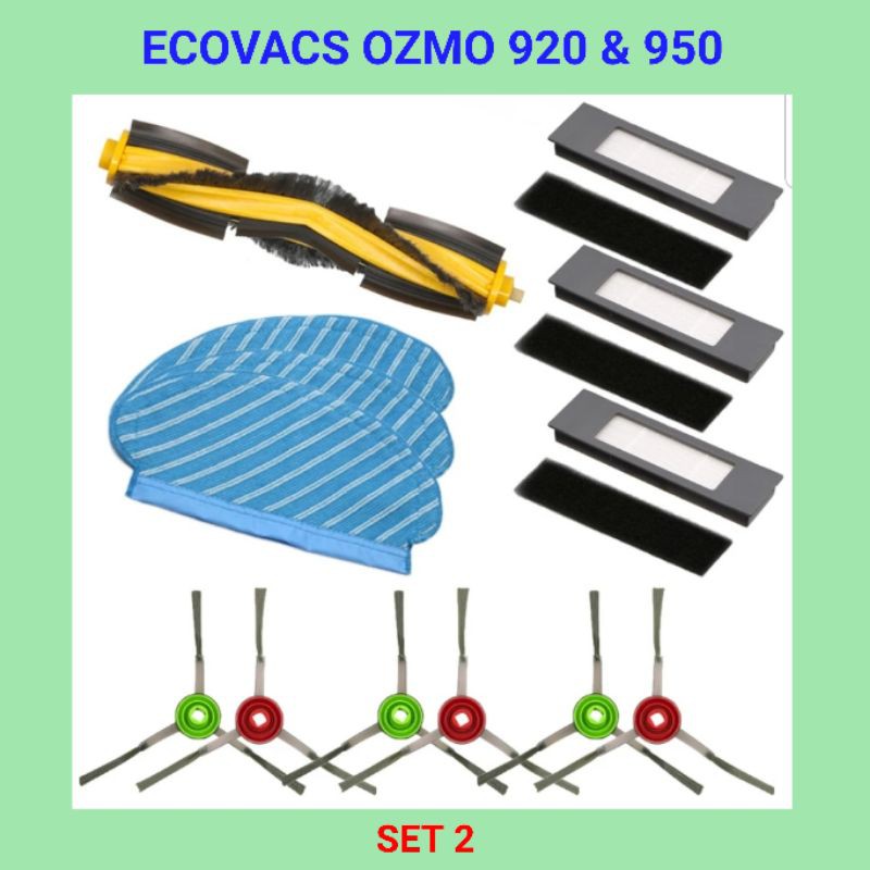 Ecovacs Ozmo 920 950 Accessories mop cloth filter brush set