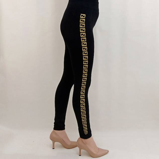 PREMIUM REAL PIC Celana Legging Wanita FF 806 Gold Import