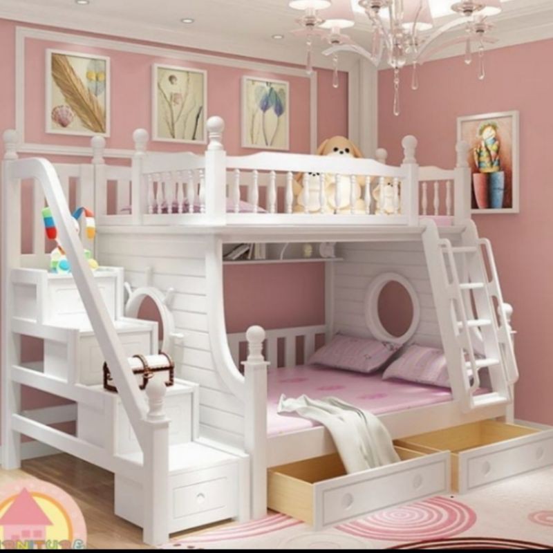 Tempat tidur tingkat anak minimalis dipan tidur tingkat minimalis