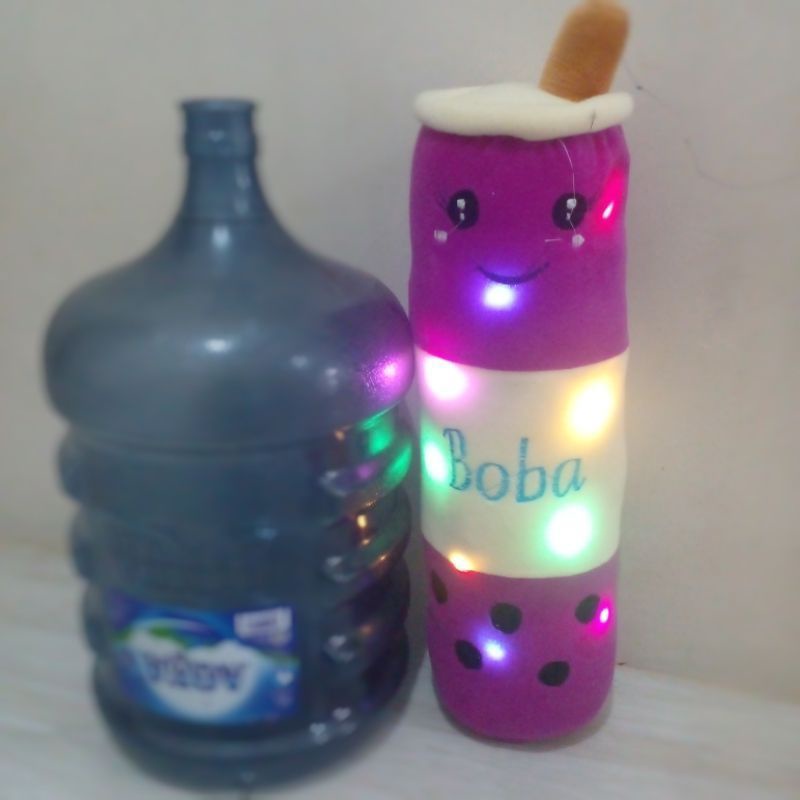 boneka guling boba LED