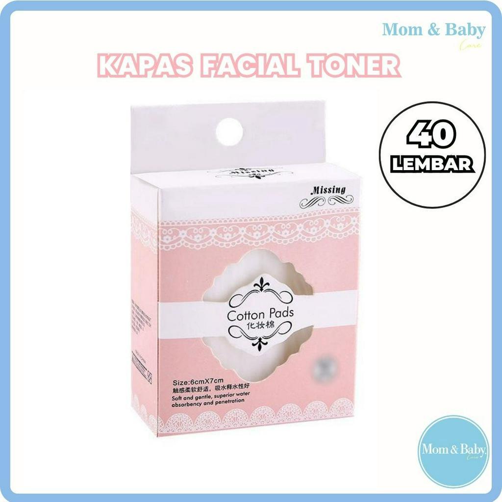 KAPAS TONER FACIAL COTTON PADS 40 LEMBAR / KAPAS TIPIS MAKE UP / KAPAS WAJAH MUKA / PEMBERSIH TONER