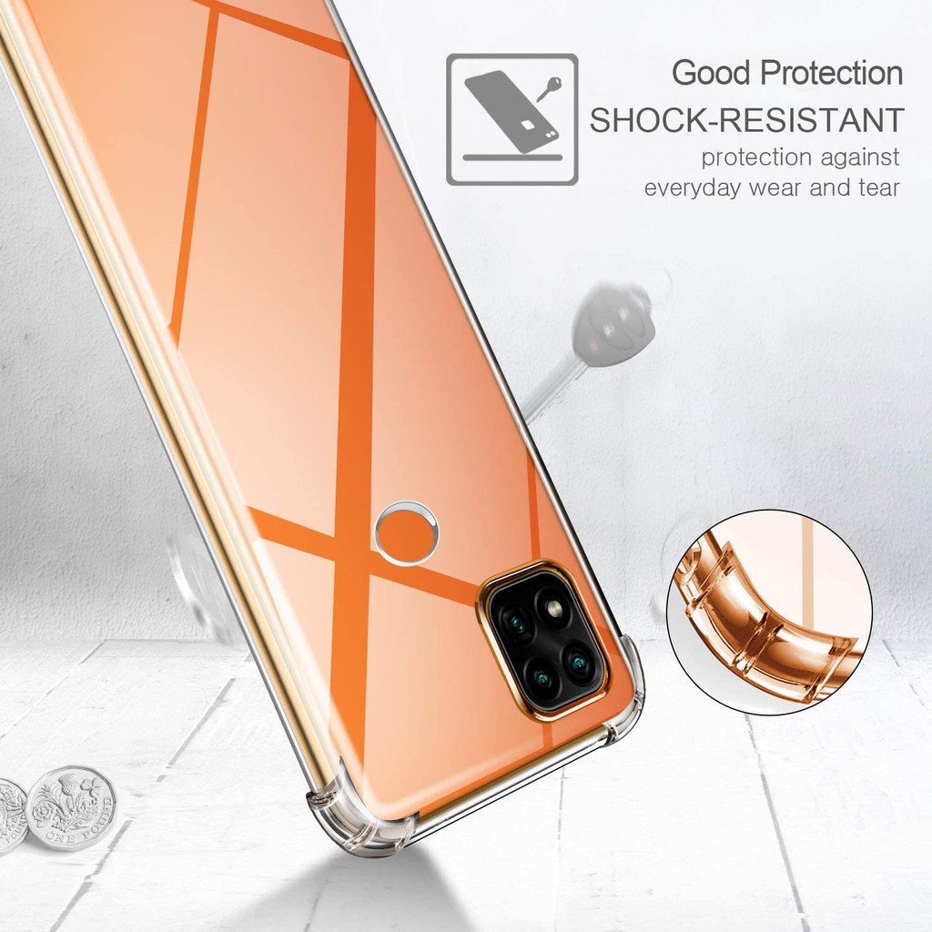 PAKET 3 IN 1 Case Xiaomi Redmi 9c Softcase Anti Crack + Tempered Glass Layar + Tempered Glass Camera