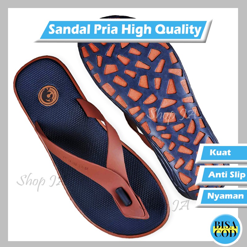 Sandal Kasual Pria Sendal Cowok Casual Sendal Laki Laki Dewasa Terbaru Bandung Kekinian 2021 A07