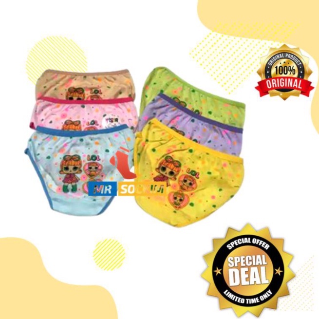Celana Dalam Anak Perempuan Karakter Multi warna - CD Anak Perempuan 3-10 tahun Limited