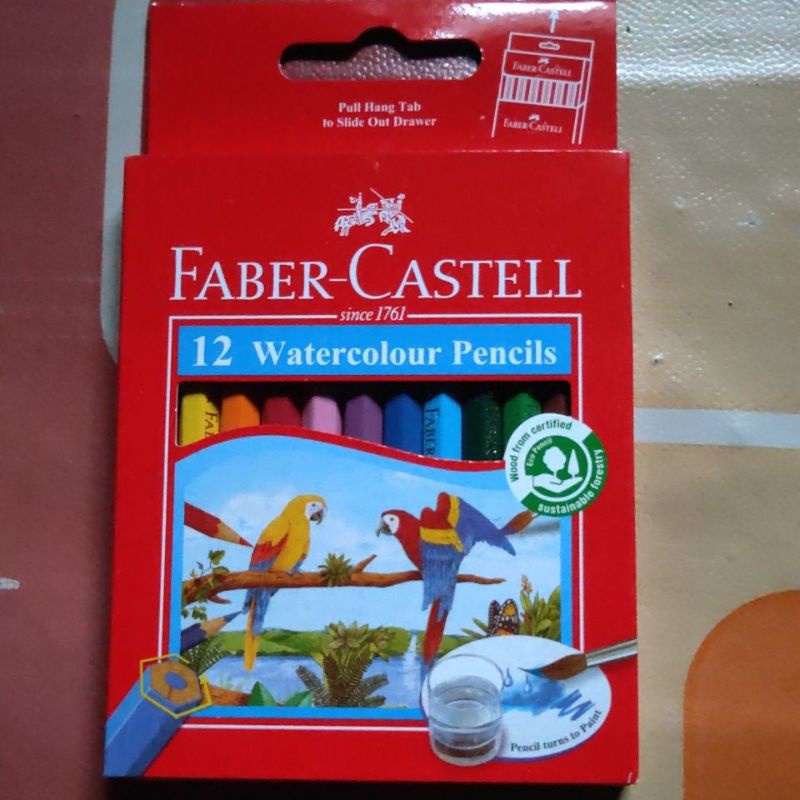 

Pensil warna faber castell 12 warna pendek watercolour