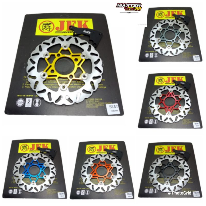 DISC BREKET PIRINGAN CAKRAM DEPAN MODEL PSM JFK 220MM PLUS BREKET PNP BEAT VARIO SCOOPY