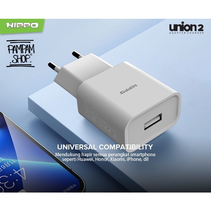 Kepala Adaptor Charger Hippo Union USB Port Original Ori For XiaoMi Samsung Oppo Vivo LG Lenovo Asus