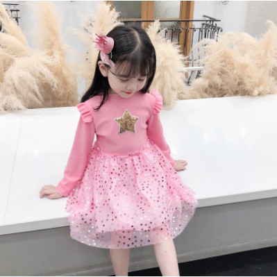 Plazababyku DRESS JOYFULL STARS EBV Baju Dress Anak Perempuan Import 6 bulan - 6 Tahun