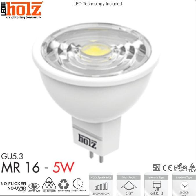 Update Holz Lampu Led Gu 5.3 5 Watt Putih Limited