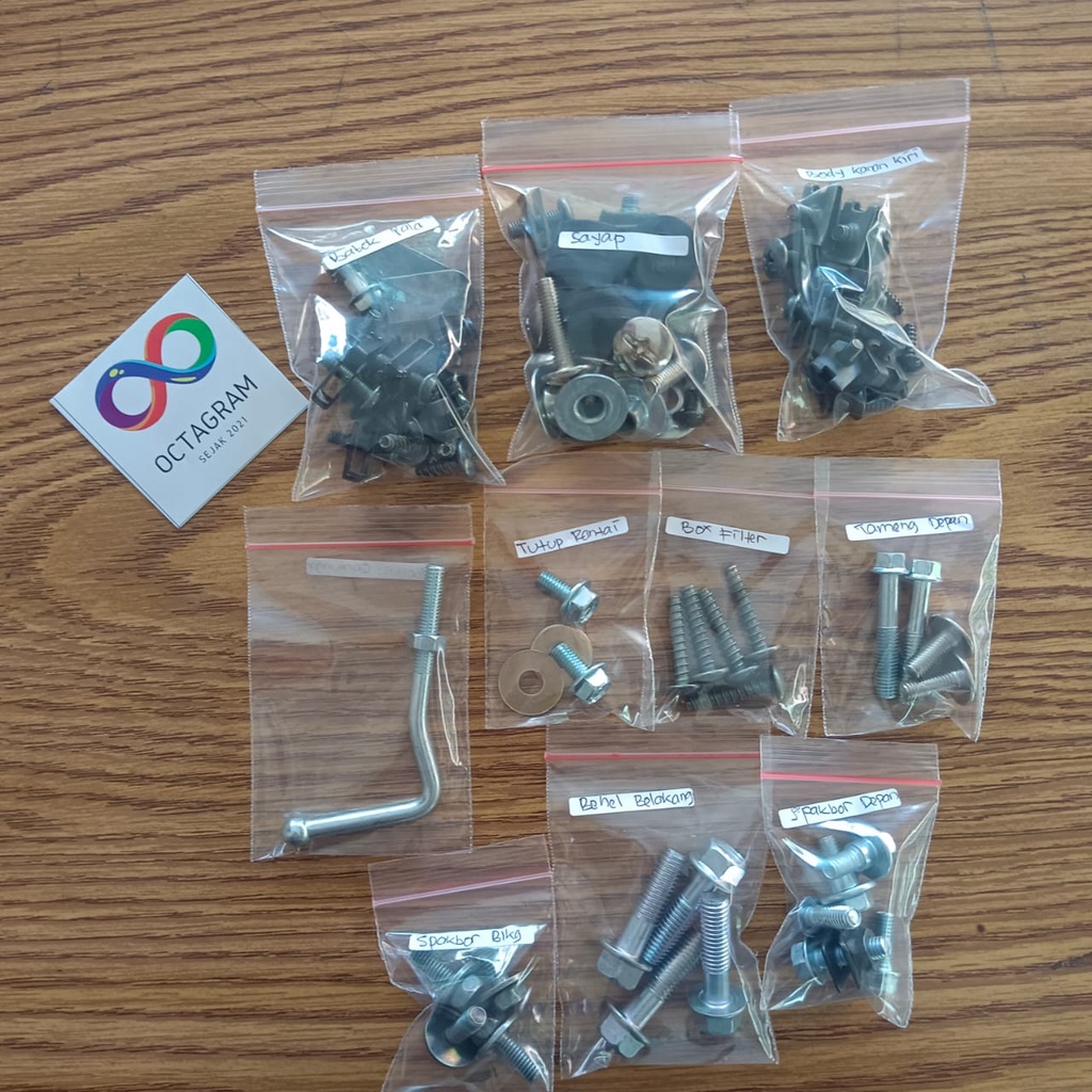 Gratis Ongkir/Baut Revo 100/ Baut Body Motor Revo Lama Lengkap