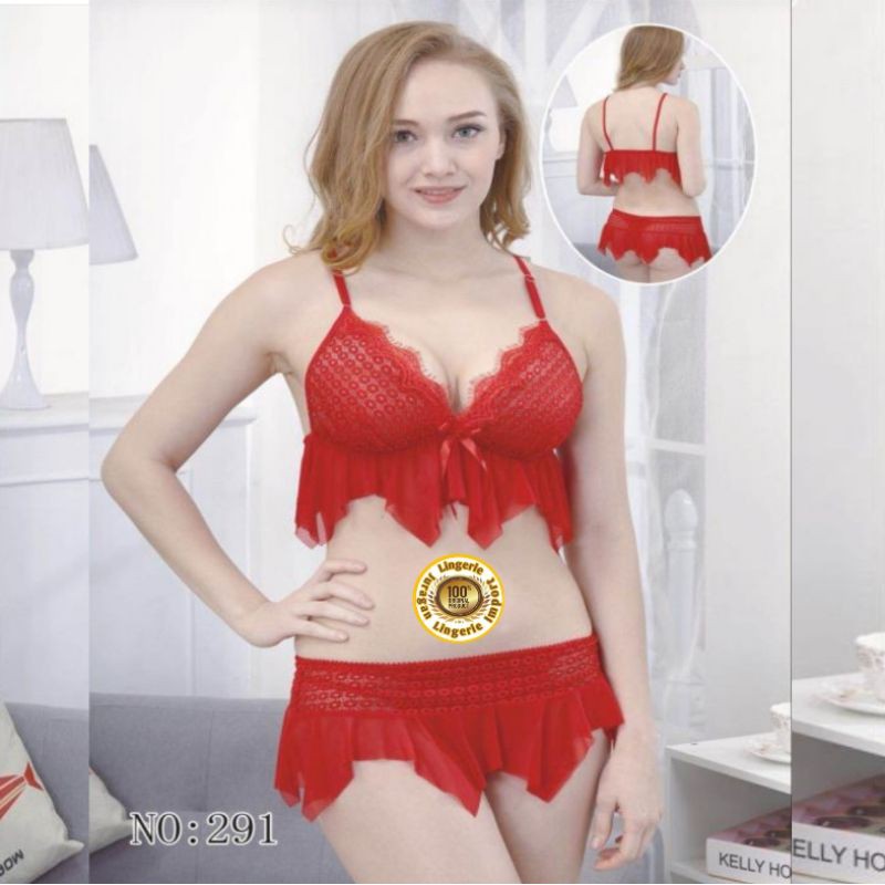 lingerie 291 wanita bra set & g string jumbo
