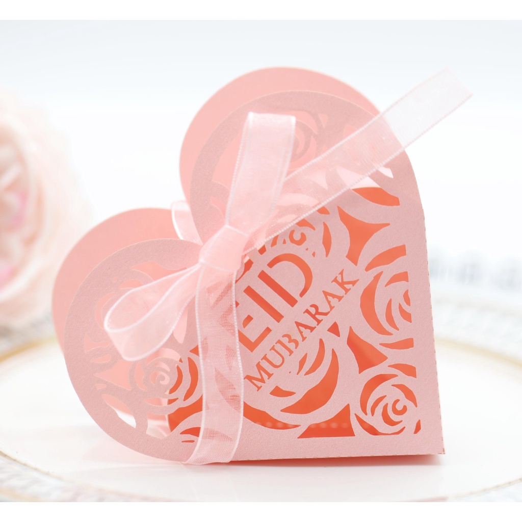 Pernikahan Idul Fitri Hollowed Out Rose Wedding Candy Box Ramadan Love Candy Box Kotak Cokelat - PD