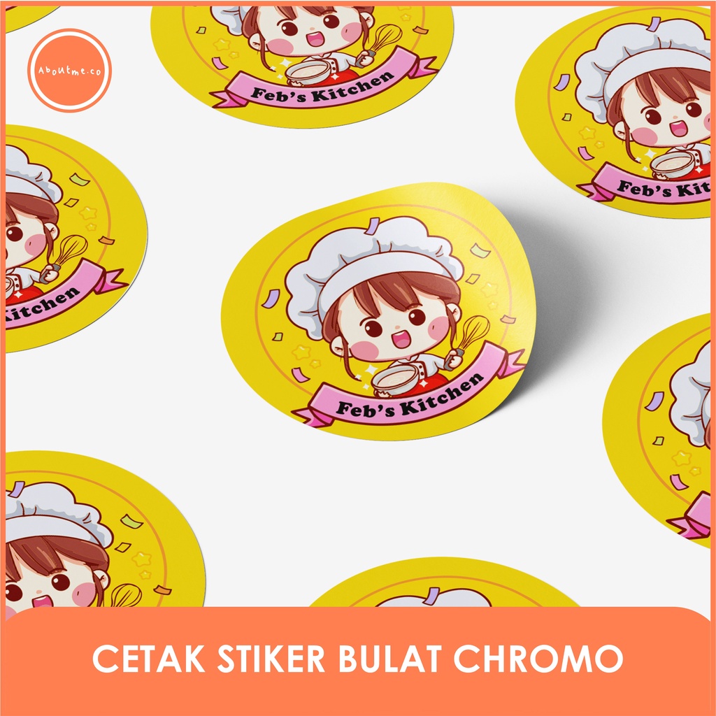 

CETAK STIKER CROMO / LABEL BULAT LABEL NAMA LABEL MAKANAN TOPLES KEMASAN BOTOL MINUMAN CUSTOM