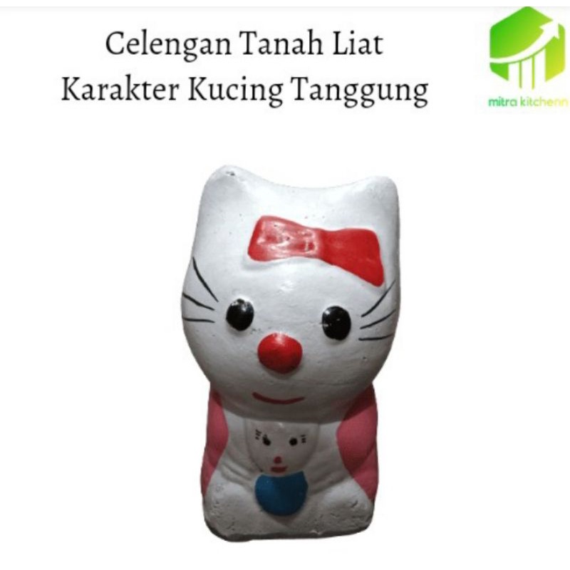 Celengan Karakter Tanah Liat Celengan Karakter Kucing Celengan Tanggung