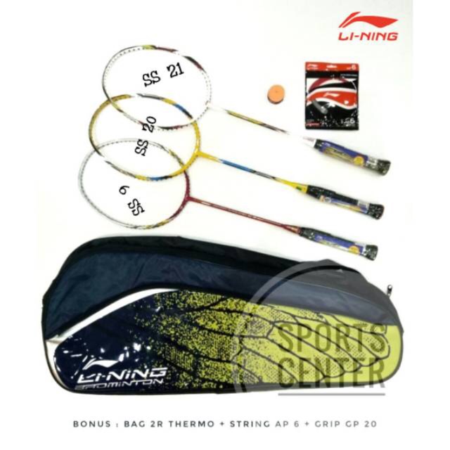 Raket Bulutangkis / Badminton Lining SS 9 / SS 20 / SS 21 Full Set