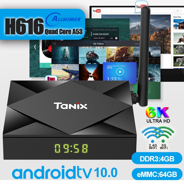 Tanix TX6S 4GB RAM 32GB ROM 8K Android TV BOX 2.4/5GHz WiFi BLUETOOTH