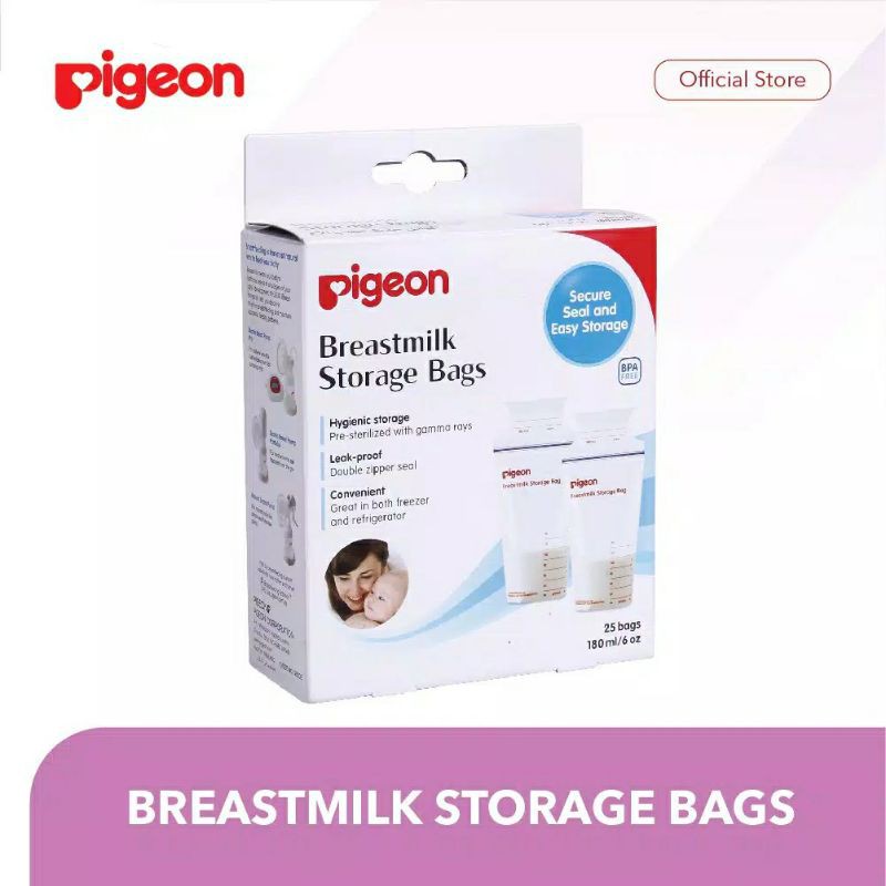 Pigeon Breastmilk Storage Bags 180ml/25 bags