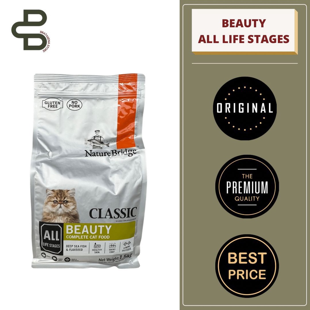 NATURE BRIDGE BEAUTY CAT FOOD FOR ALL LIFE STAGES 1.5KG