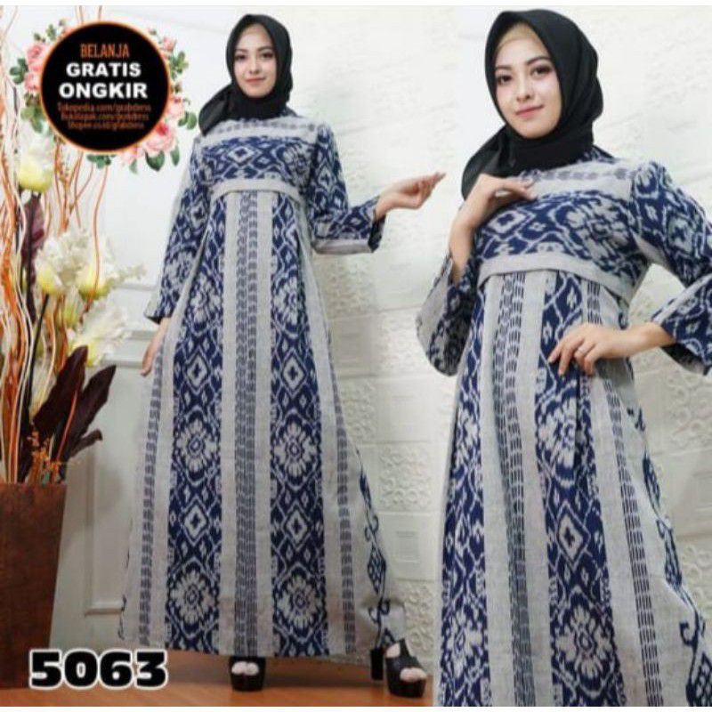 Nazwa gamis tenun all size S,M,L,XL,XXL Jumbo size